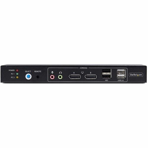 MATRIZ DE VIDEO KVM DP DE 2 PUERTOS CON DOS MONITORIZADORES Y DOBLE VISTA 4K 60HZ