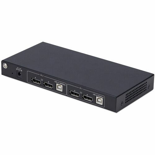 MATRIZ DE VIDEO KVM DP DE 2 PUERTOS CON DOS MONITORIZADORES Y DOBLE VISTA 4K 60HZ