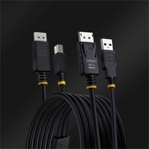 Cable KVM DisplayPort y USB de 5 Gbps de StarTech.com de 1,8 m (6 pies), hasta 4K 60 Hz, DP y USB Com