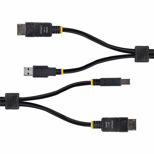 Cable KVM DisplayPort y USB de 5 Gbps de StarTech.com de 1,8 m (6 pies), hasta 4K 60 Hz, DP y USB Com