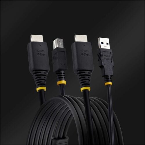 Cable KVM HDMI y USB de 5 Gbps de StarTech.com de 3 m (10 pies), hasta 4K 60 Hz, HDMI 2.0 y USB combinado