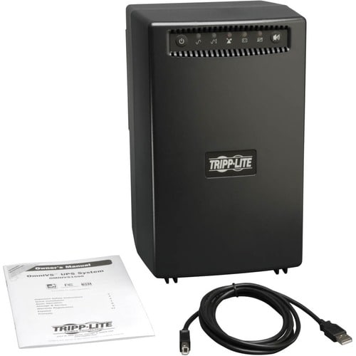 UPS de torre Omni VS de Tripp Lite de 1500 VA - 1500 VA/940 W - Carga completa en 5 minutos - 8 conectores NEMA 5-15R