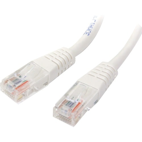Cable de conexión UTP Cat5e moldeado blanco de 2 pies de StarTech.com