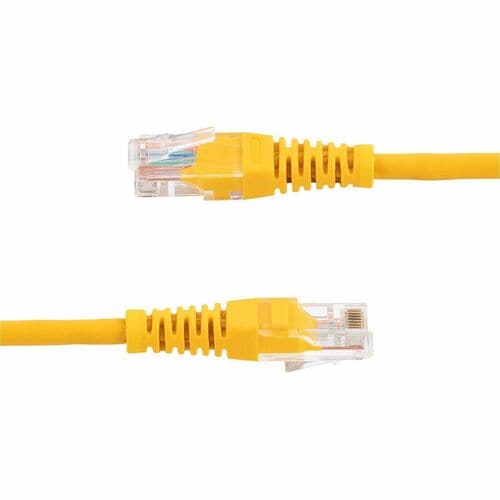 Cable de conexión UTP Cat5e moldeado amarillo de 30 cm de StarTech.com - Categoría 5e - 30 cm - 1 x