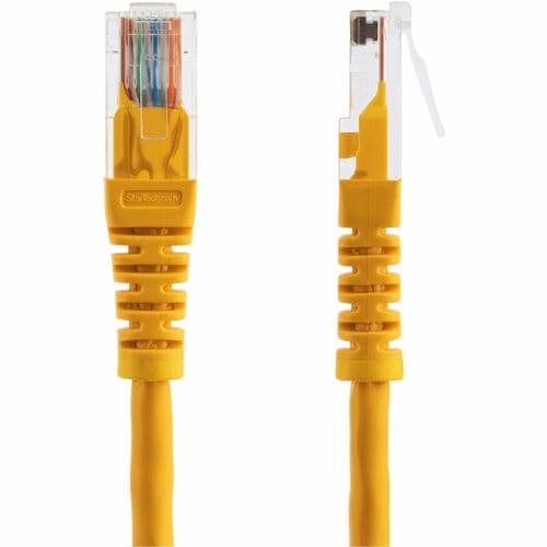 Cable de conexión UTP Cat5e moldeado amarillo de 30 cm de StarTech.com - Categoría 5e - 30 cm - 1 x