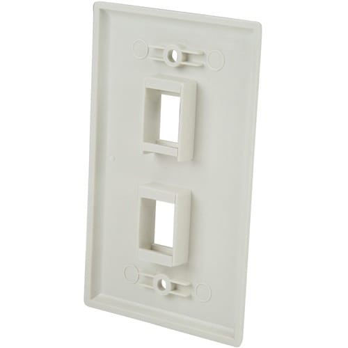 StarTech.com Placa de pared universal RJ45 con doble salida, color blanco - Montaje en pared