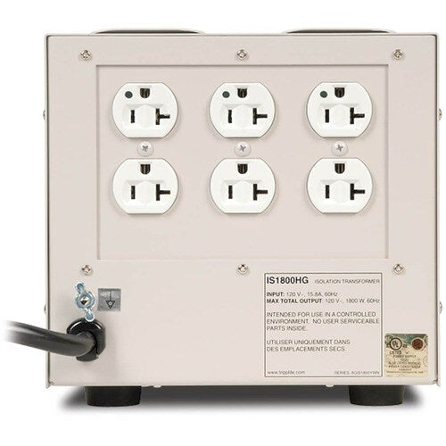 Tripp Lite - Isolator IS1800HG 6 outlets Transformer - 1800W - 120V AC