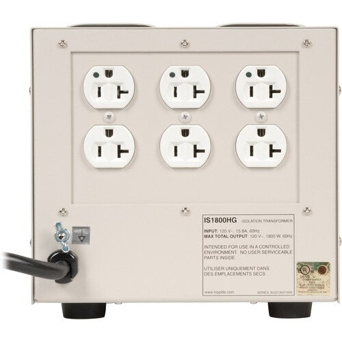 Tripp Lite - Isolator IS1800HG 6 outlets Transformer - 1800W - 120V AC