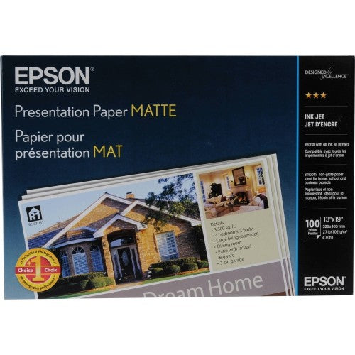 100-SHEET 13X19 MATTE PRESENTATION PAPER