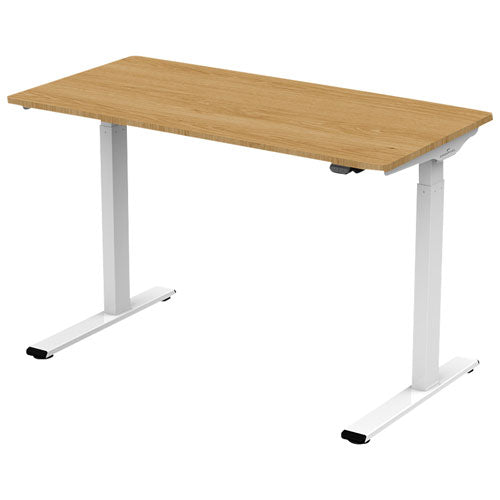 ERGOPIXEL SERIE ALTURA LEGGERO ESCRITORIO DE ALTURA AJUSTABLE BAMBÚ/BLANCO