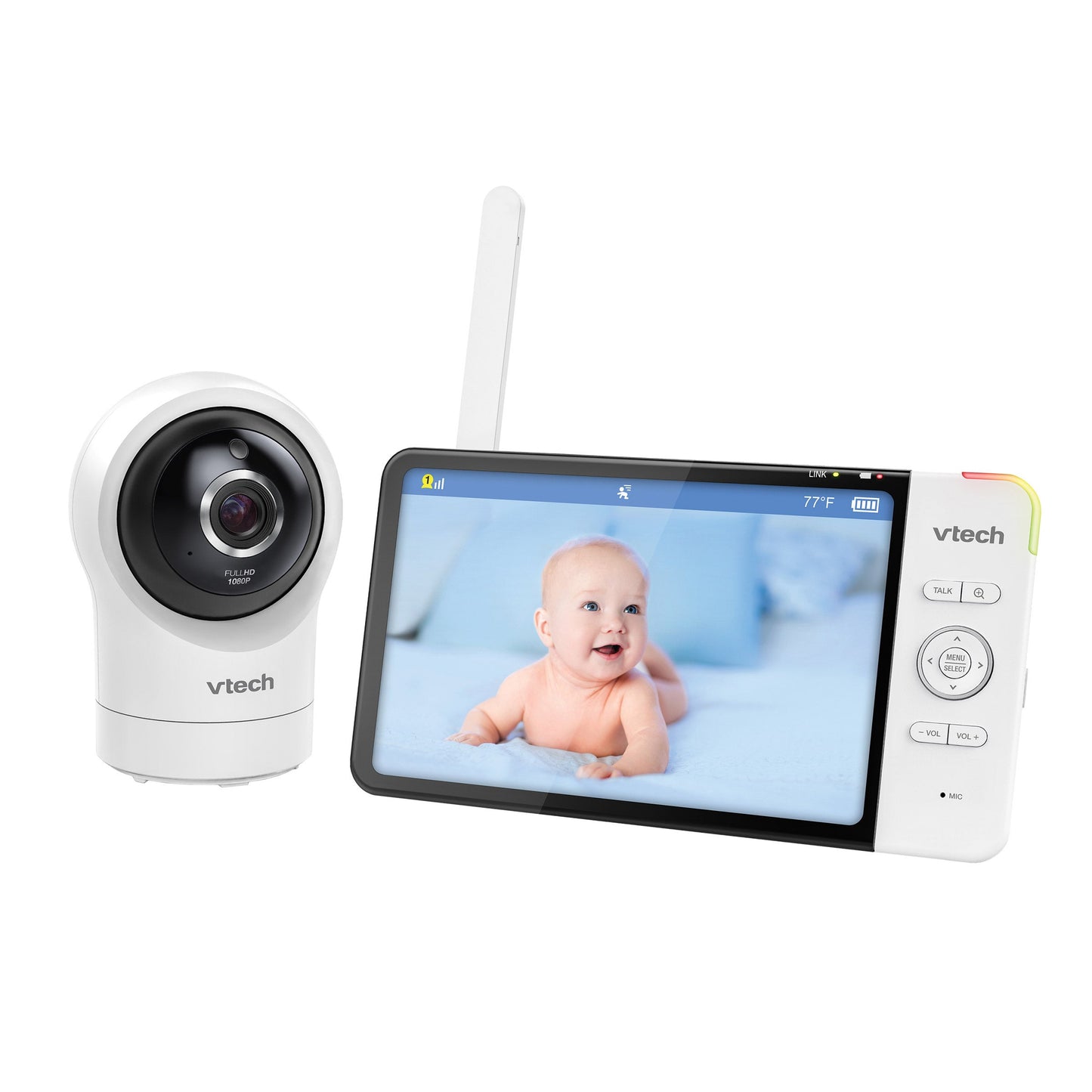 VTech Smart WiFi Monitor with 7” Display and 360° Pan & Tilt HD Camera (RM7764HD)