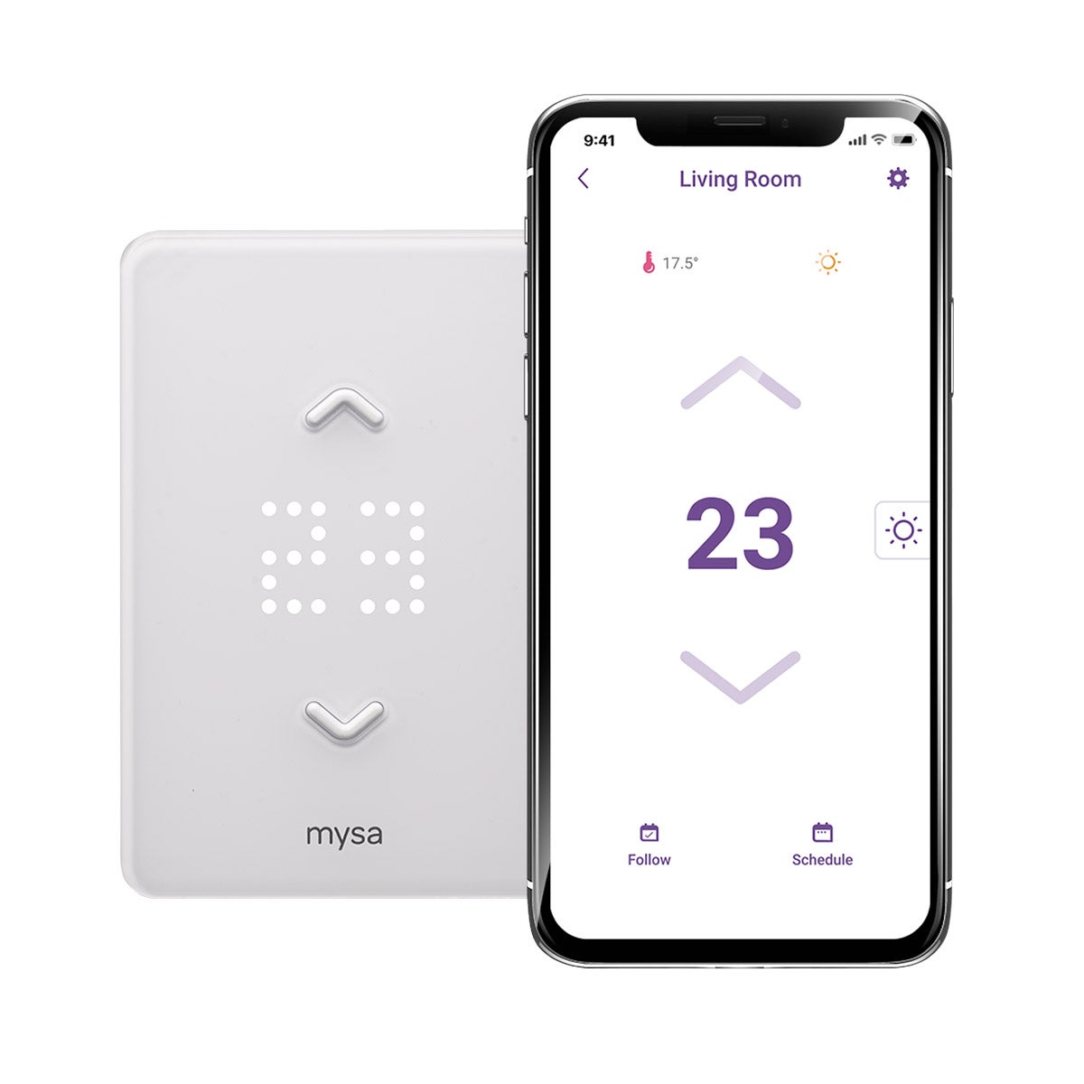 Mysa Smart Thermostat LITE for Electric Baseboard Heaters - 4 Pack (BBL.2.0.01.NA-US-VP4)