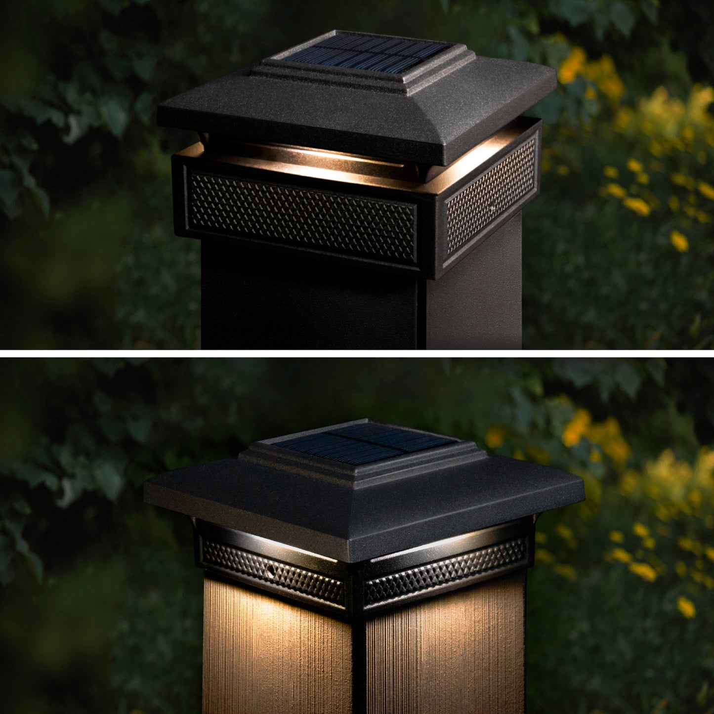 Classy Caps Lumineer Smart Solar Post Cap Light, 2-pack