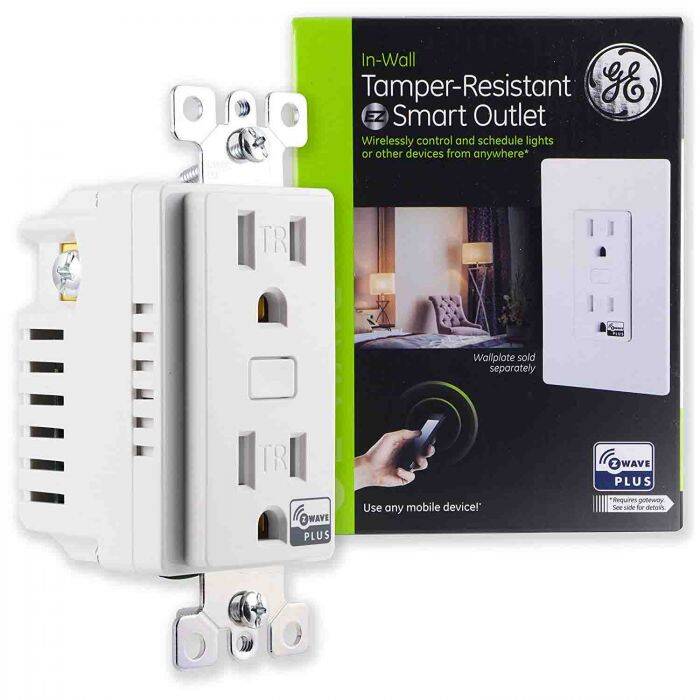 Enbrighten ZWave Plus Wall Receptacle, White (55256)