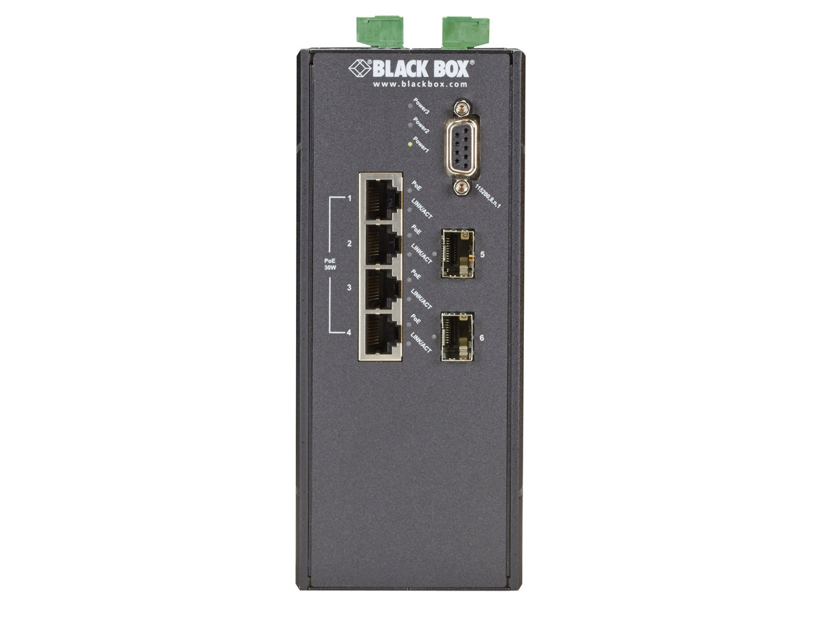 Black Box Corp Hardened Managed Ethernet Switch 4 10/10