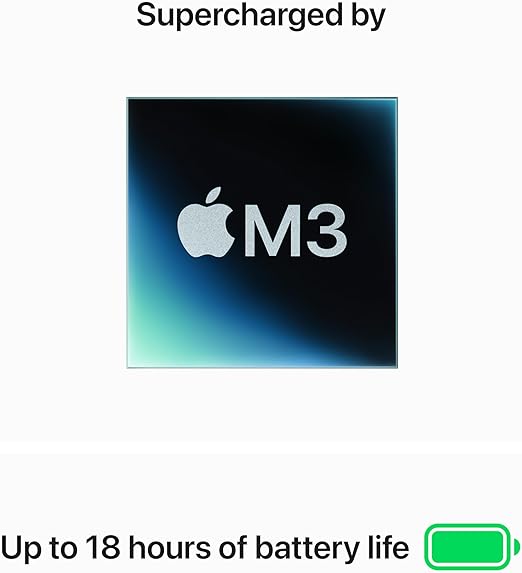 MacBook Air de 13 pulgadas (2024) con procesador Apple M3 (16 GB de RAM y 256 GB de SSD), color gris espacial.