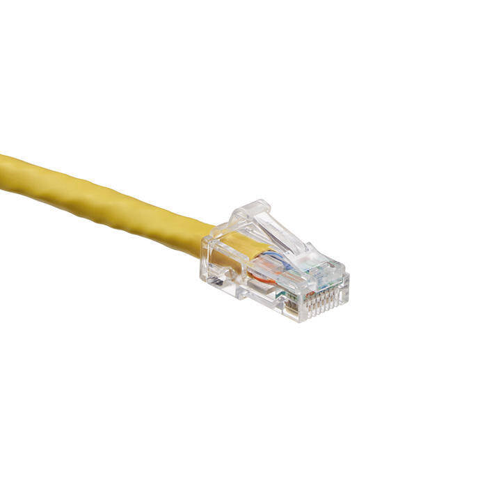 Leviton eXtreme Cat 6 SlimLine Boot Patch Cord, 7 ft, Yellow (6D460-7Y)