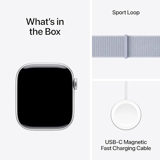 Apple Watch Series 10 GPS Sport Loop Band- 42mm-Silver