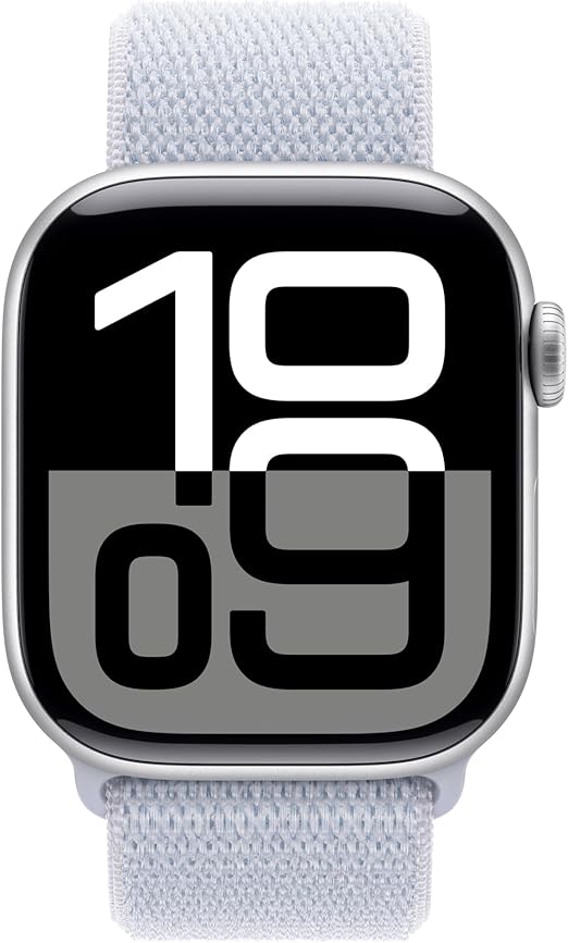 Apple Watch Series 10 GPS Sport Loop Band- 42mm-Silver