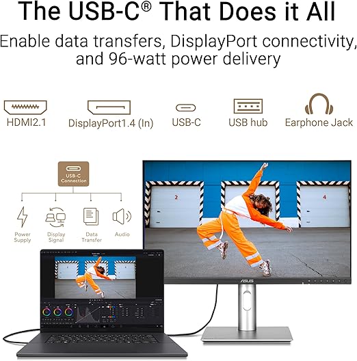 Asus Xg27Aqdmg 26,5 pouces 2560 x 1440 QHD écran OLED brillant 0,03 ms