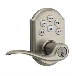 Weiser SmartCode 5 Zwave Plus Motorized Lever Set Lock, Satin Nickel (9GED14550-005)