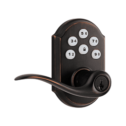 Weiser SmartCode 5 Zwave Plus Motorized Lever Set Lock,Venetian Bronze (9GED14550-006)