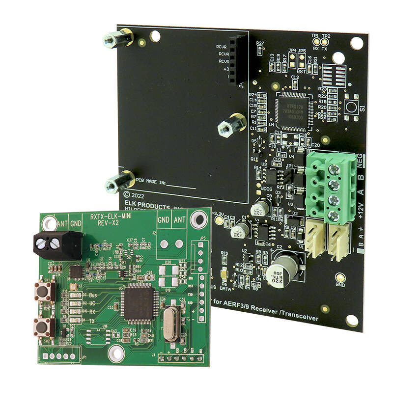 Elk Alarm Engine E27 319.5 MHz Interlogix RF Receiver with Bus Adapter (AEXRFA3)