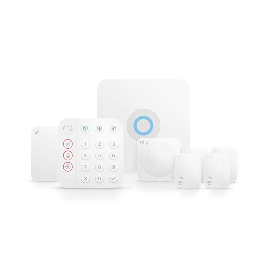 Ring Alarm Wireless Security System 8 Piece Kit, 2nd Gen, Works with Alexa (B07ZPMDF1M)