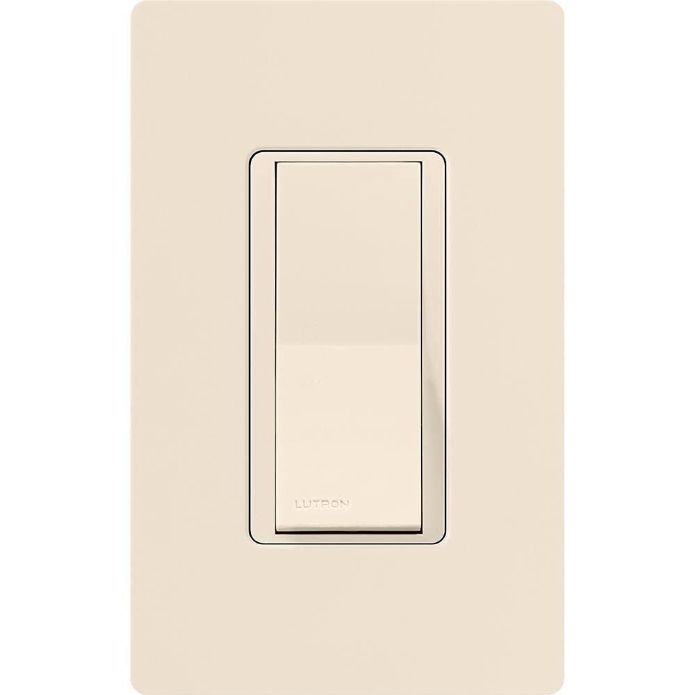 Lutron Claro Single Pole On/Off Switch 15 Amp, Light Almond (CA-1PS-LA)