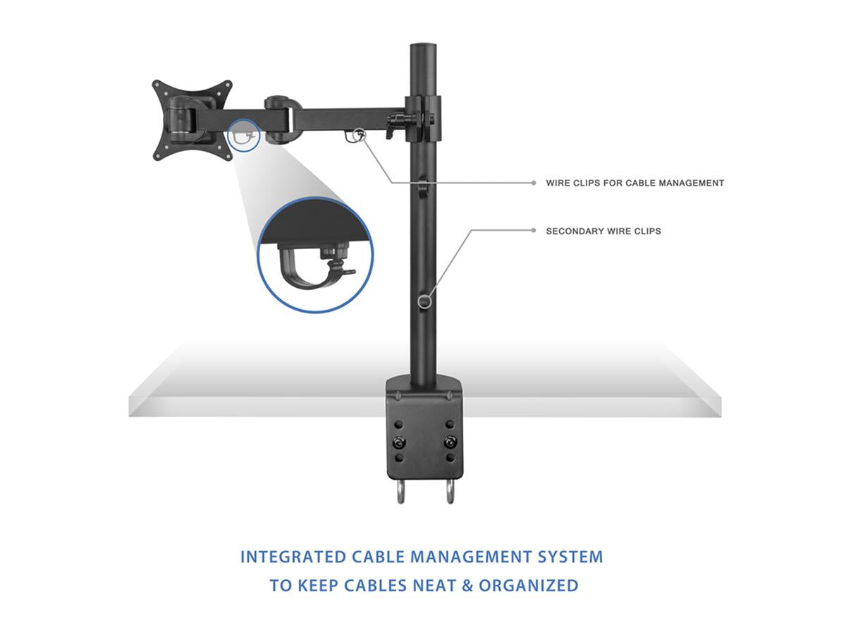 Soporte de escritorio con brazo para un solo monitor Mount It Mi-751