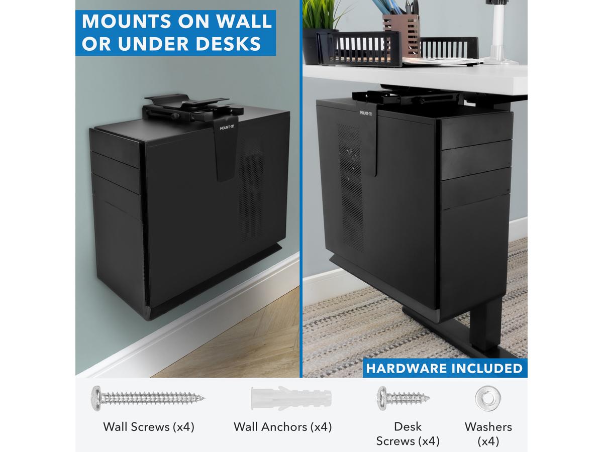Soporte para computadora de torre Mount It Cpu debajo del escritorio
