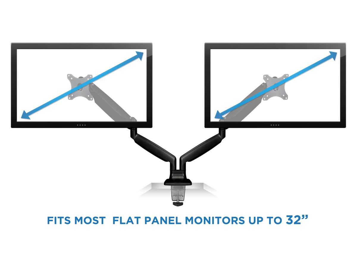 Soporte de brazo para dos monitores Mount-It de 19 a 32 pulgadas