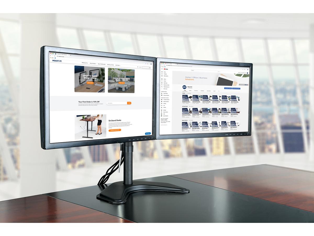 Soporte para dos monitores Rel Mount-It