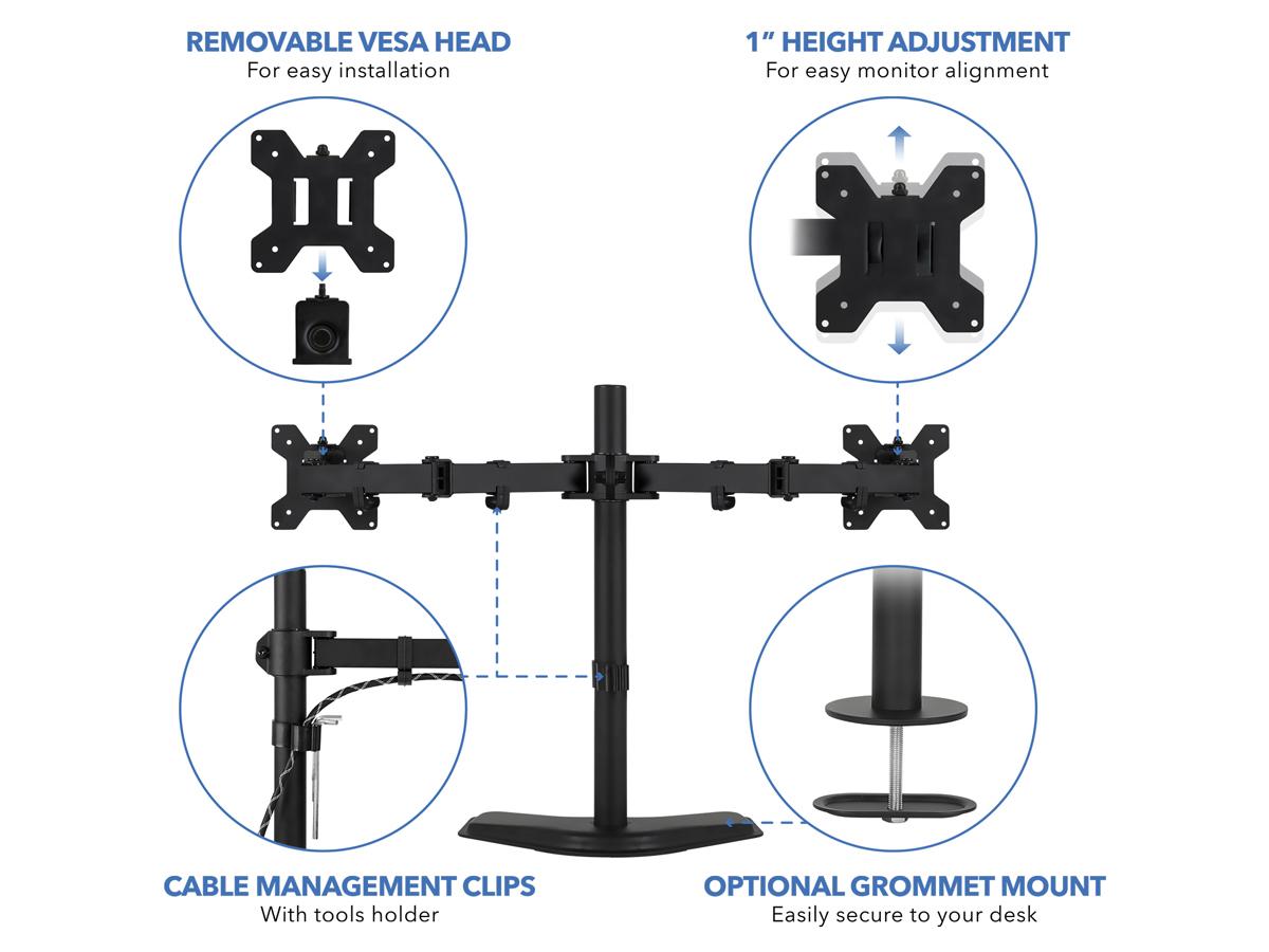 Soporte para dos monitores Rel Mount-It