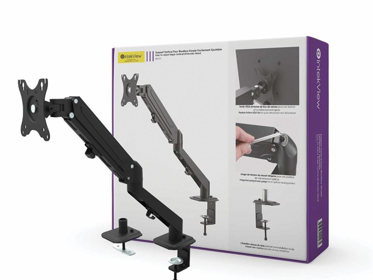 Soporte para un solo monitor Nu-Tone Intekview con resorte de gas