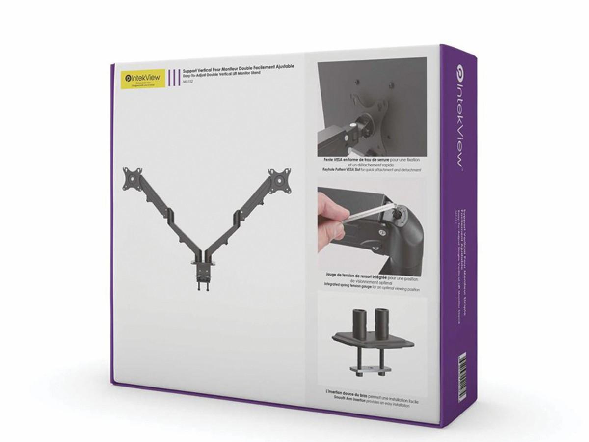 Soporte para dos monitores Nu-Tone Intekview con resorte de gas