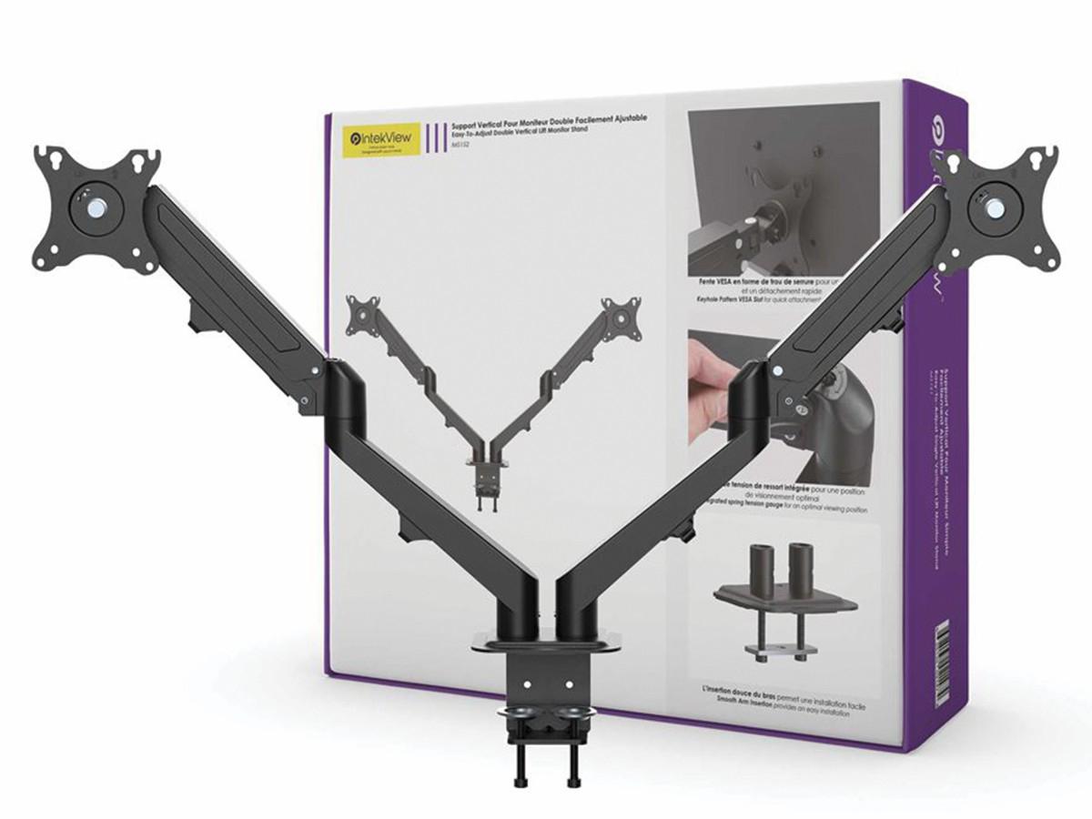 Soporte para dos monitores Nu-Tone Intekview con resorte de gas