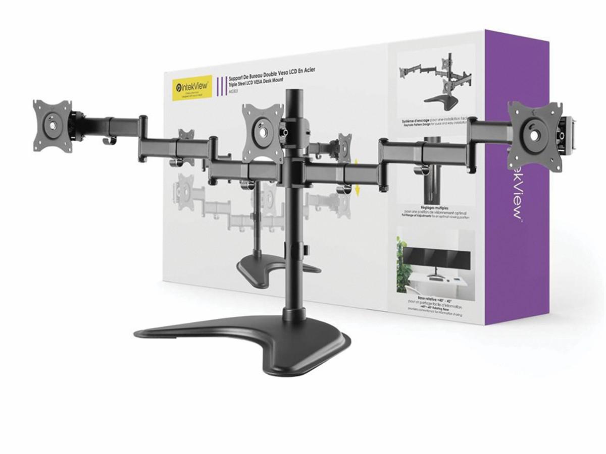 Nu-Tone Intekview Freestanding Triple Monitor Stand