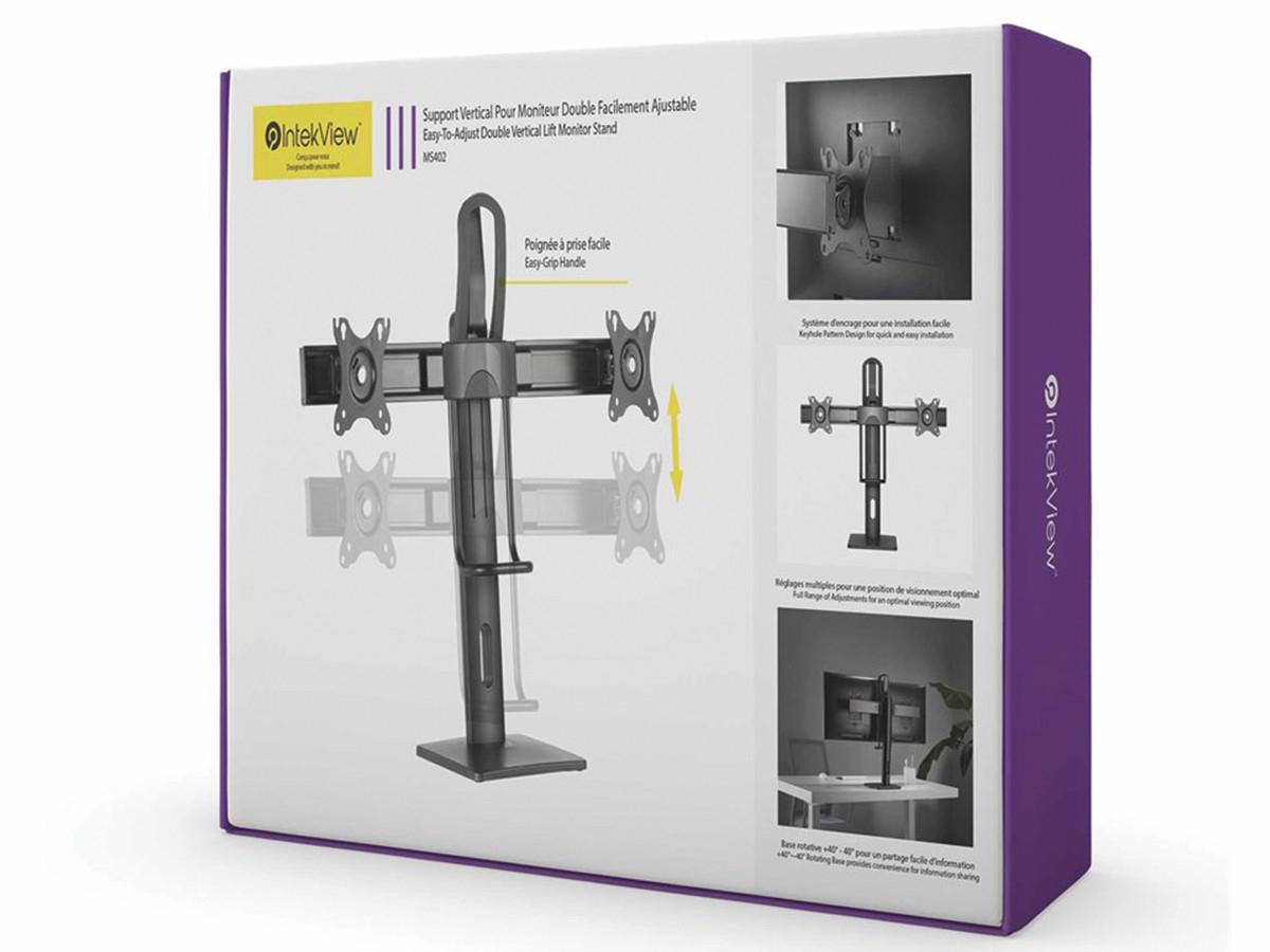 Nu-Tone Intekview Freestanding Double Monitor Stand Easy Adjustment