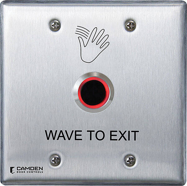 Camden ValueWave Touchless Switch, Double Gang,Wave to Exit, Red/Green Illum (CM-221/46W)
