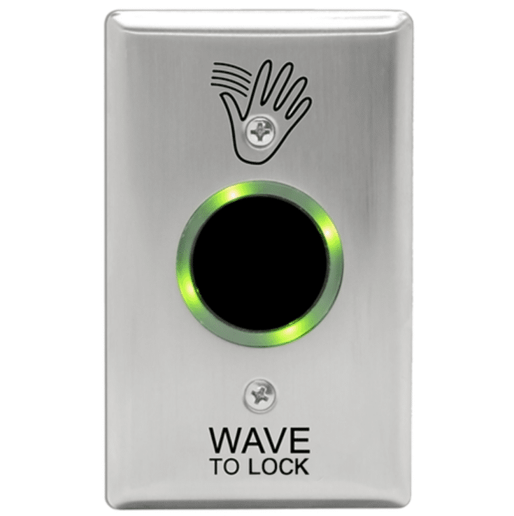 Camden Wired Touchless Sw, 1 Relay, SSteel, SingleGang Hand/Wave to Lock (CM-331/43S-SGLR)