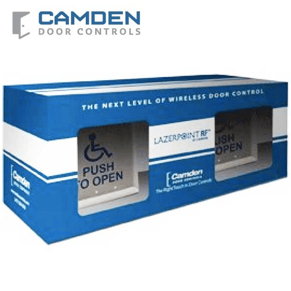 Camden Wireless Kit 4 1/2" Square Push Plate Switch, WHEELCHAIR & PTO (CM-RFL454-LPA)