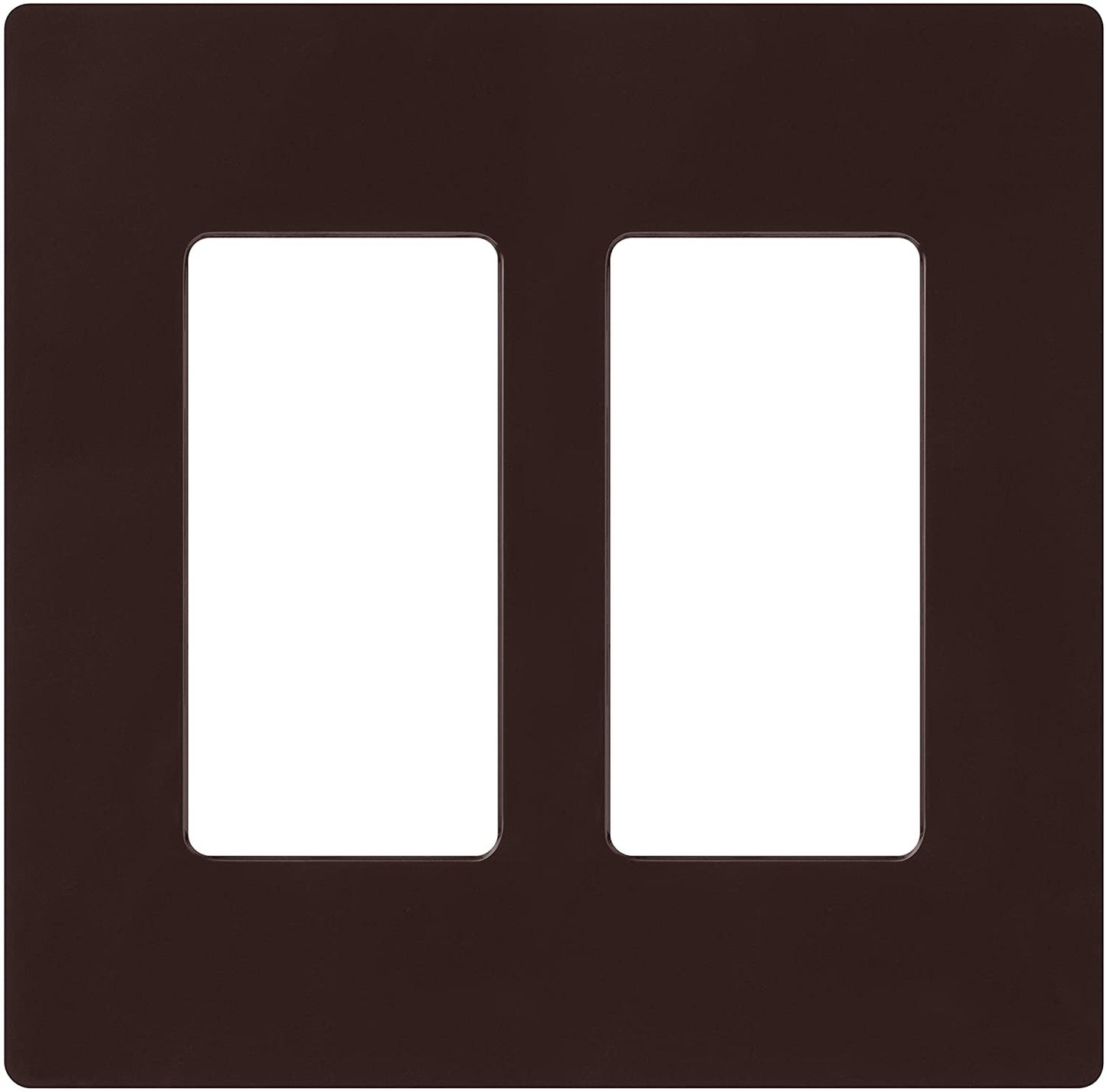 Lutron Claro Wallplate 2 Gang, Brown (CW-2-BR)