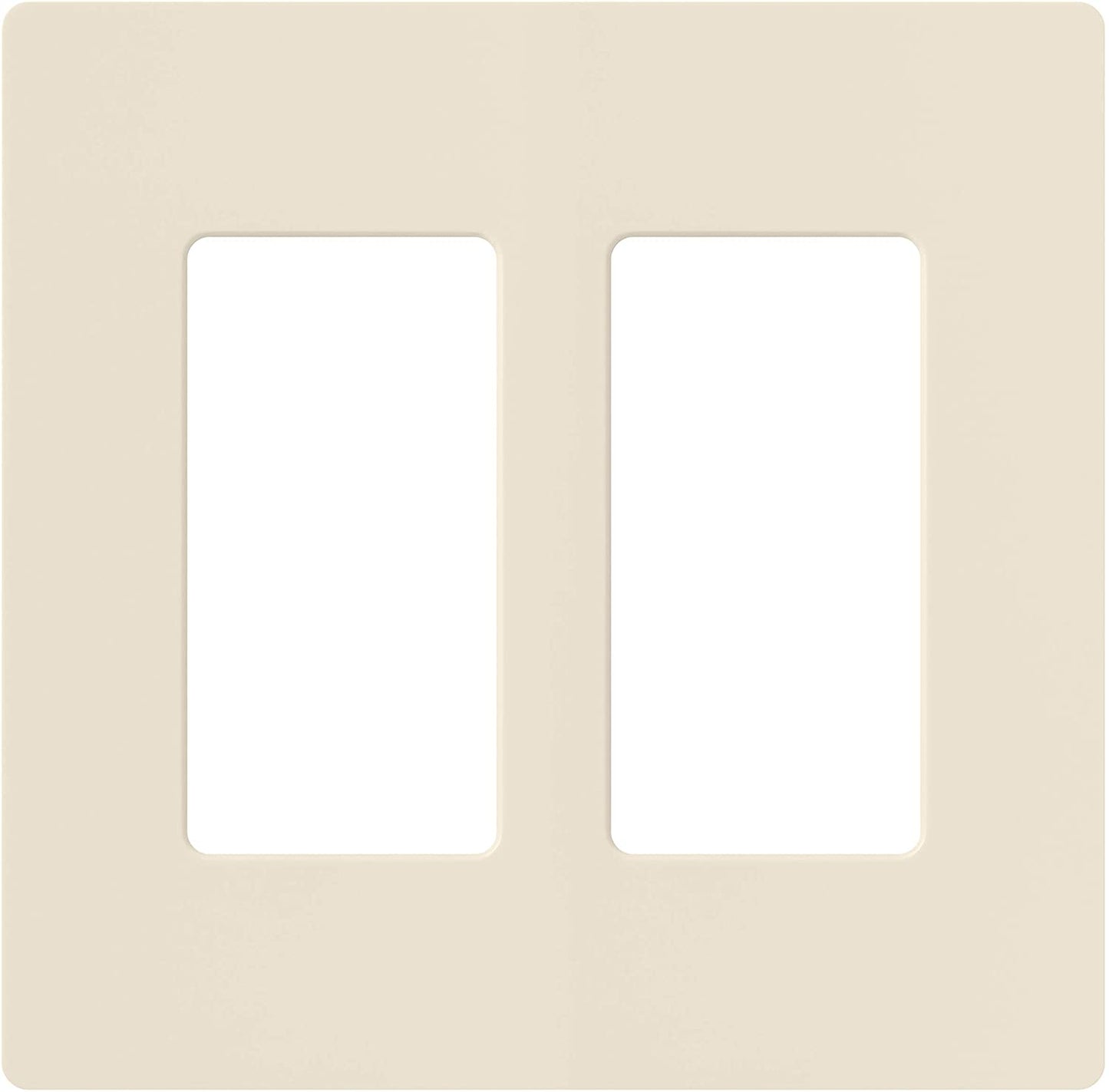 Lutron Claro Wallplate 2 Gang, Light Almond (CW-2-LA)