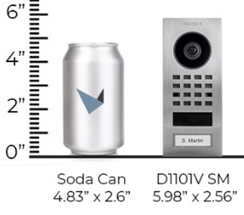 Doorbird Compact IP Video Intercom Door Station Surface Mount, Stainless V2A (D1101V)