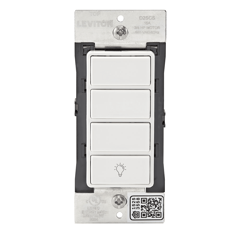 Leviton Decora Smart WiFi Scene Controller with On Off Switch Built In, Gen2 (D2SCS-1BW)