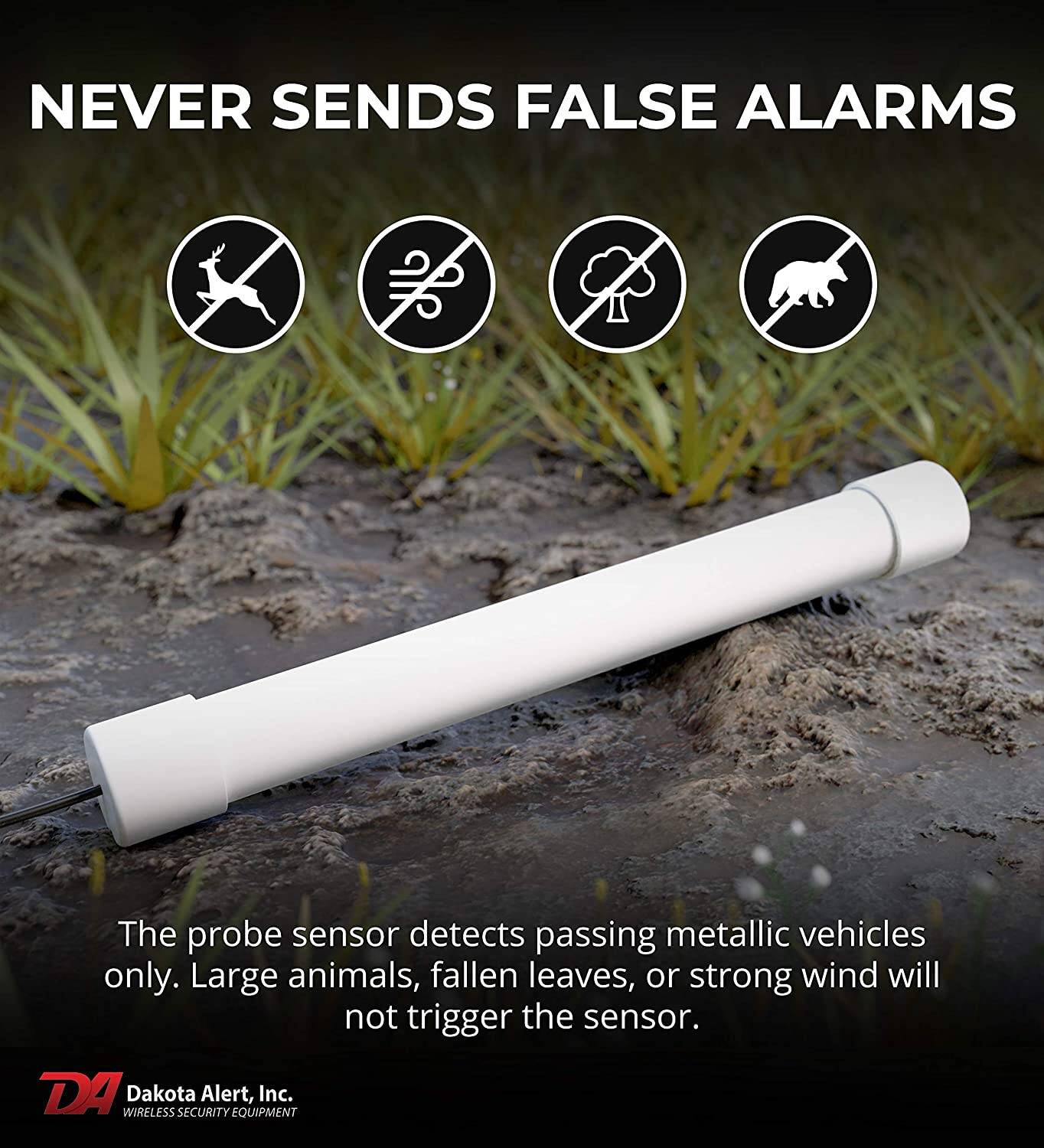 Dakota Alert Wireless Driveway Alarm Buried Vehicle Kit w/ 250' Probe (DCPA-4000-250)
