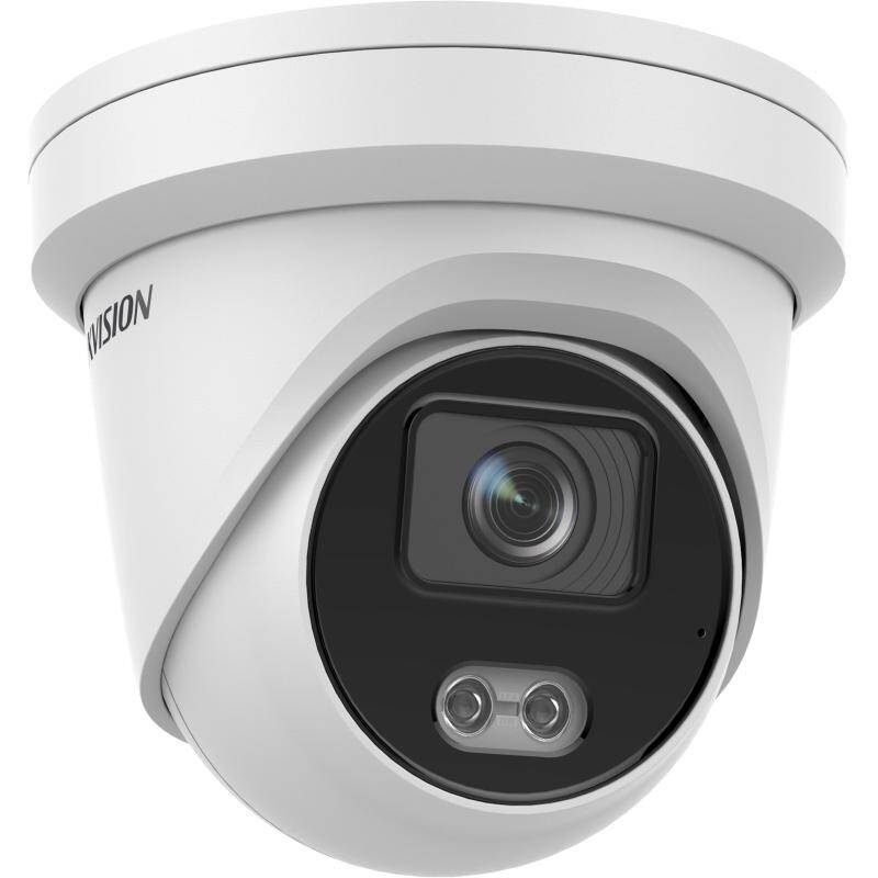 Hikvision 4MP ColorVu Fixed Turret Network, 2.8MM, White (DS-2CD2347G2-LU 2.8MM)