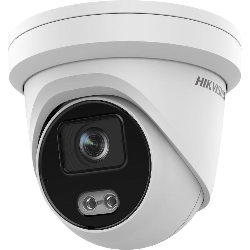 Hikvision 4MP ColorVu Fixed Turret Network, 2.8MM, White (DS-2CD2347G2-LU 2.8MM)