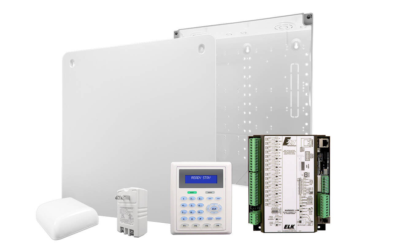 Elk Alarm Engine E27 System Kit with Plastic Enclosure, LCD Keypad, PS, SPKR (E27SYS2)